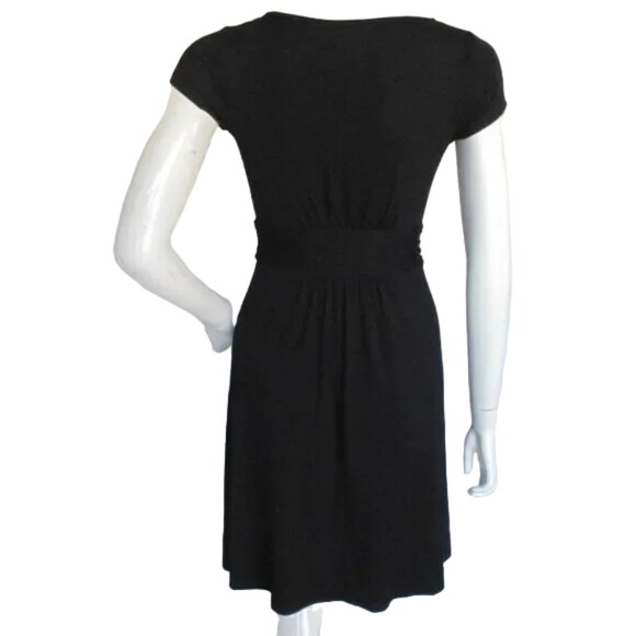 BODEN Dress, 2P Petite, Solid Black, Jersey soft, Ruched waist, Short sleeves - Picture 8 of 13